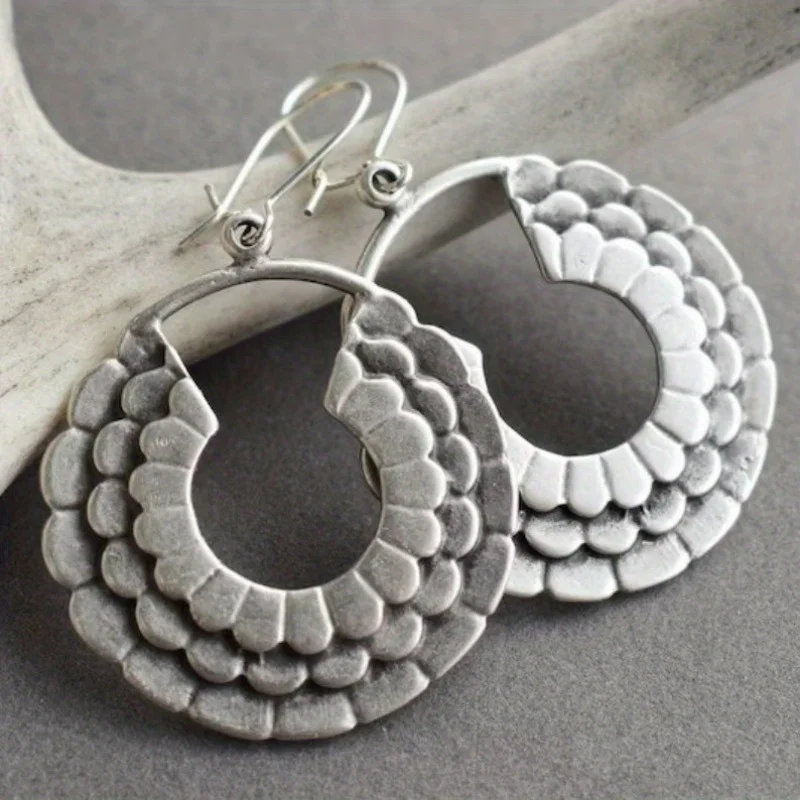 Boucles d'oreilles vintage superposées Mandala
