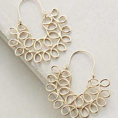 Boucles d'oreilles vintage mandala dorées creuses