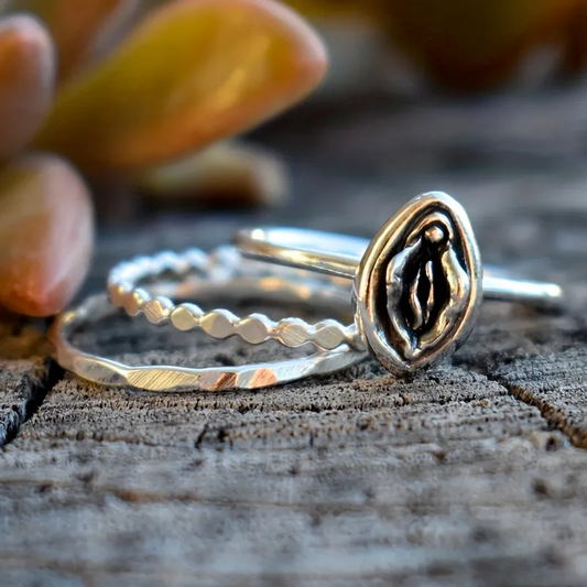 Ensemble de bagues bohèmes vintage en argent