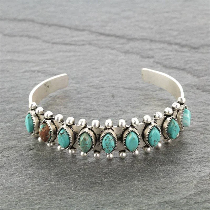 Bracelet vintage en pierre turquoise