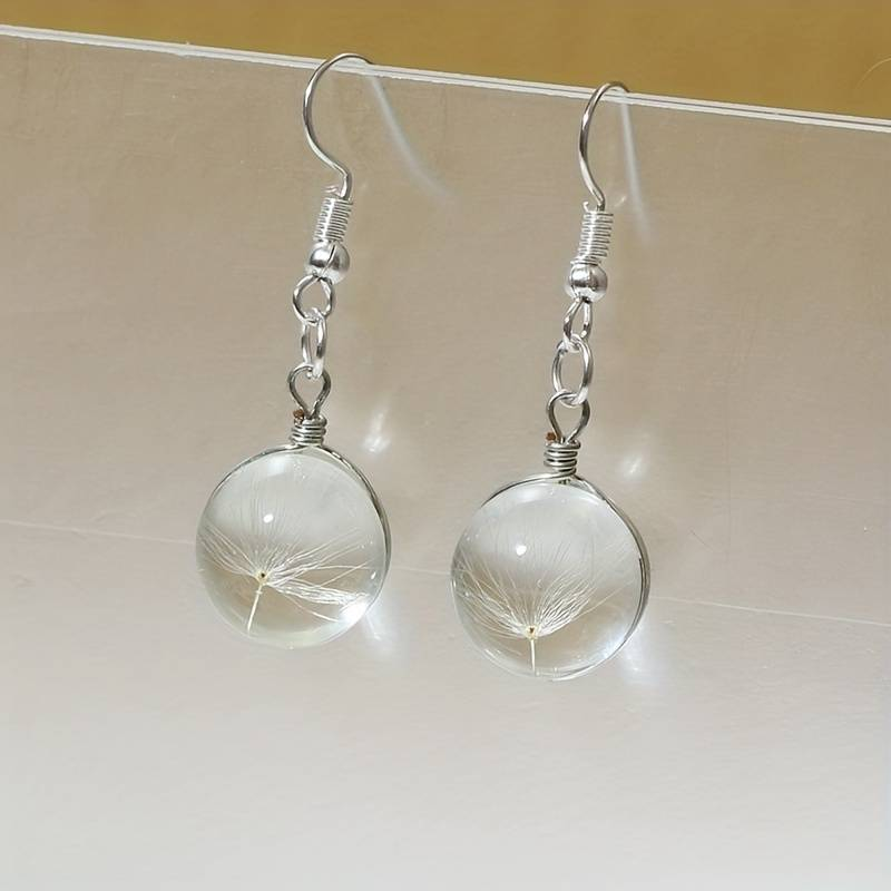 Boucles d'oreilles vintage rondes « Dandelion Wish »