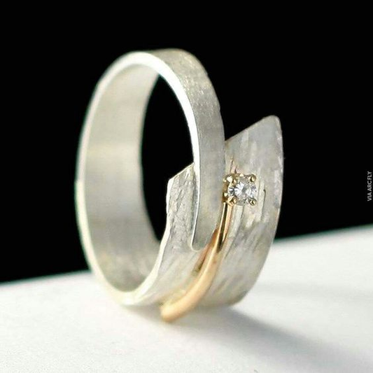 Stylish Vintage Silver Ring-Lydieannejewelry