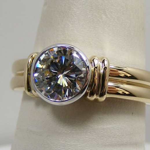 Vintage Zirconia Layered Gold Ring-Lydieannejewelry