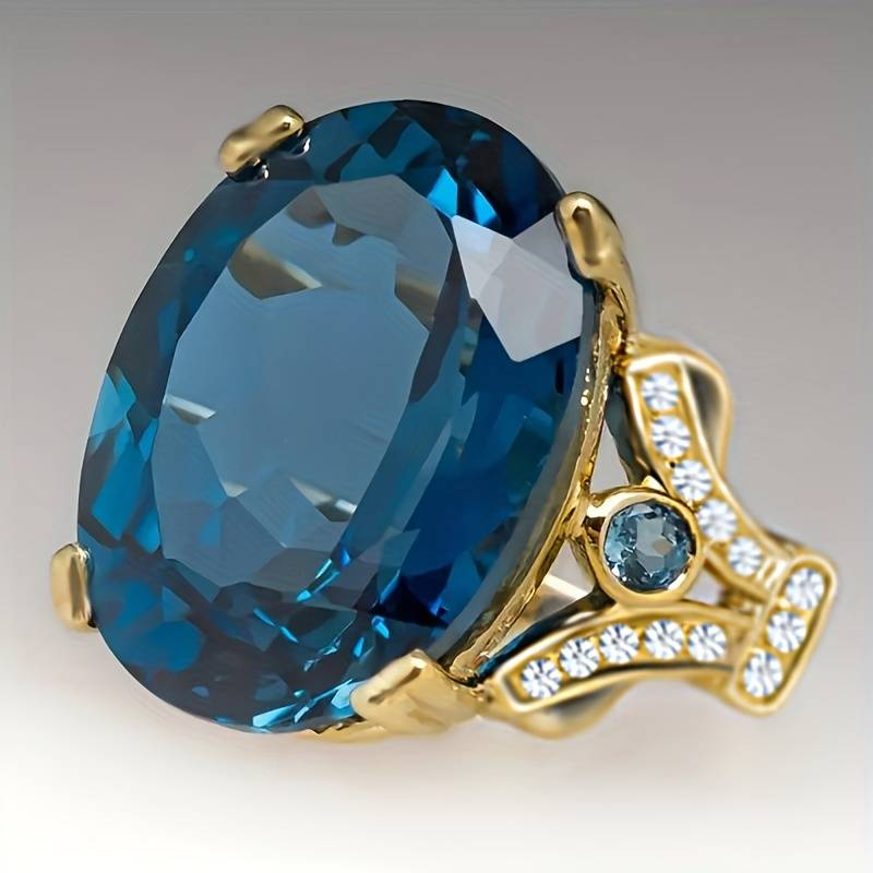 Vintage Oval Glass Ring-Lydieannejewelry