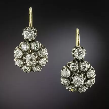 Boucles d'oreilles vintage mandala en zircone