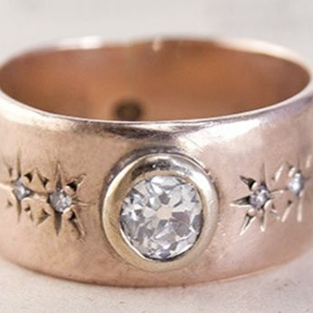 Vintage Zirconia Rose Gold Plated Ring-Lydieannejewelry