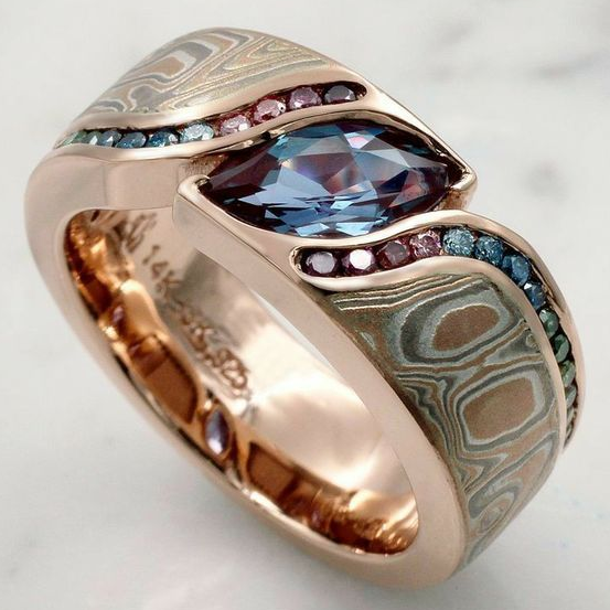 Vintage Prifddinas Eye Glass Ring-Lydieannejewelry