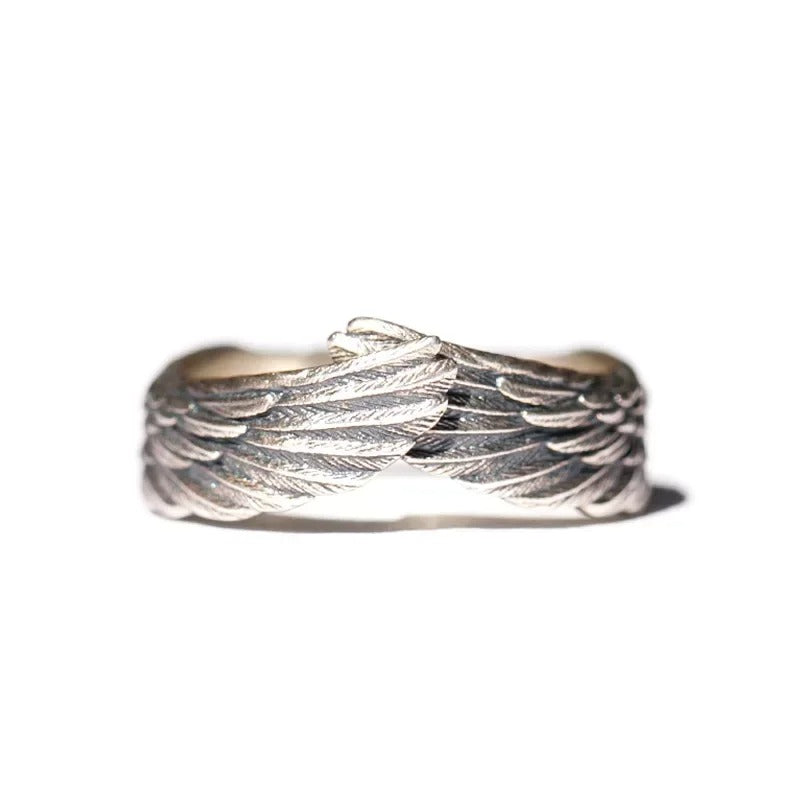 Bague ajustable en argent Winged Faith - Lydieannejewelry