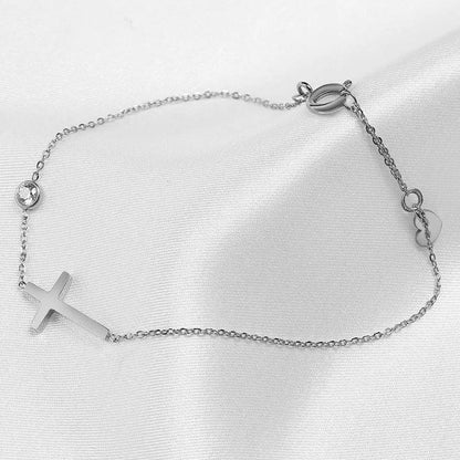 Bracelet cœur en argent Faith - Lydieannejewelry