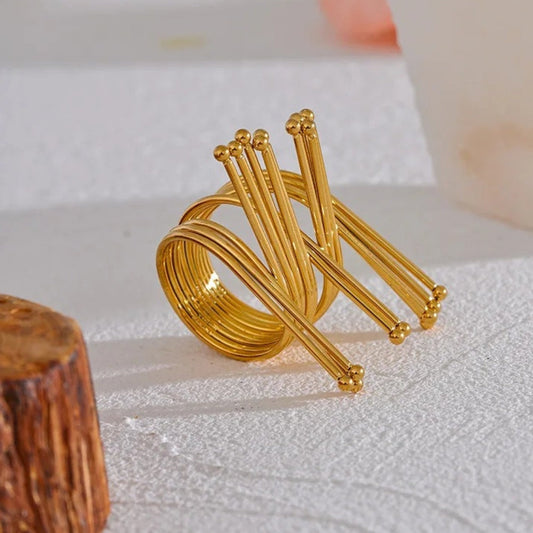 Bague moderne audacieuse en or - Lydieannejewelry