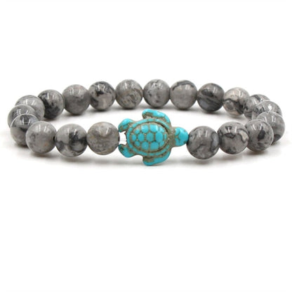 Bracelets tortues en perles de pierre naturelle uniques